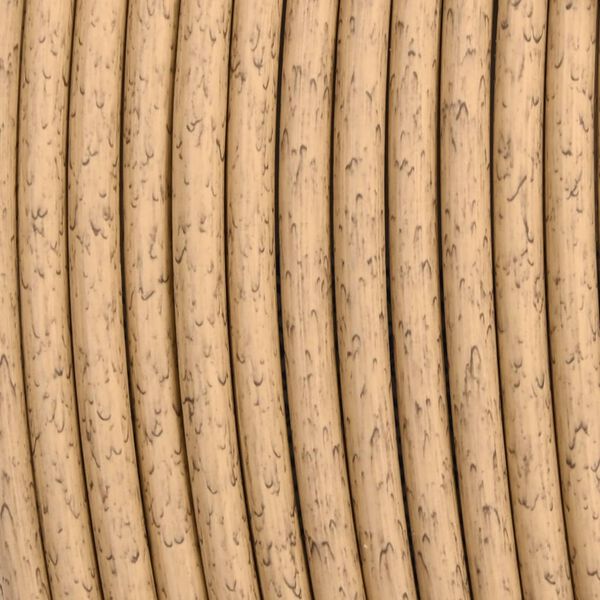 vidaXL 3 Piece Garden Lounge Set with Beige Cushions Poly Rattan