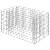 vidaXL Gabion Raised Bed Galvanised Steel 90x50x50 cm,  vidaXL Gabion Raised Bed Galvanised Steel 90x50x50 cm