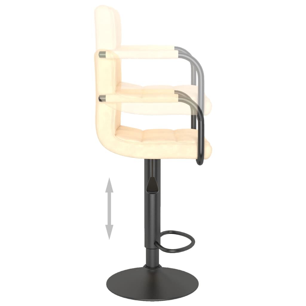 vidaXL Bar Stools 2 pcs Cream Velvet