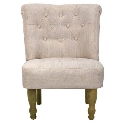 vidaXL French Chairs 2 pcs Cream Fabric, cream vidaXL French Chairs 2 pcs Cream Fabric