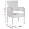 vidaXL 5 Piece Outdoor Dining Set Poly Rattan Black