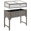vidaXL Raised Bed with Greenhouse 110x54x120 cm Solid Fir Wood