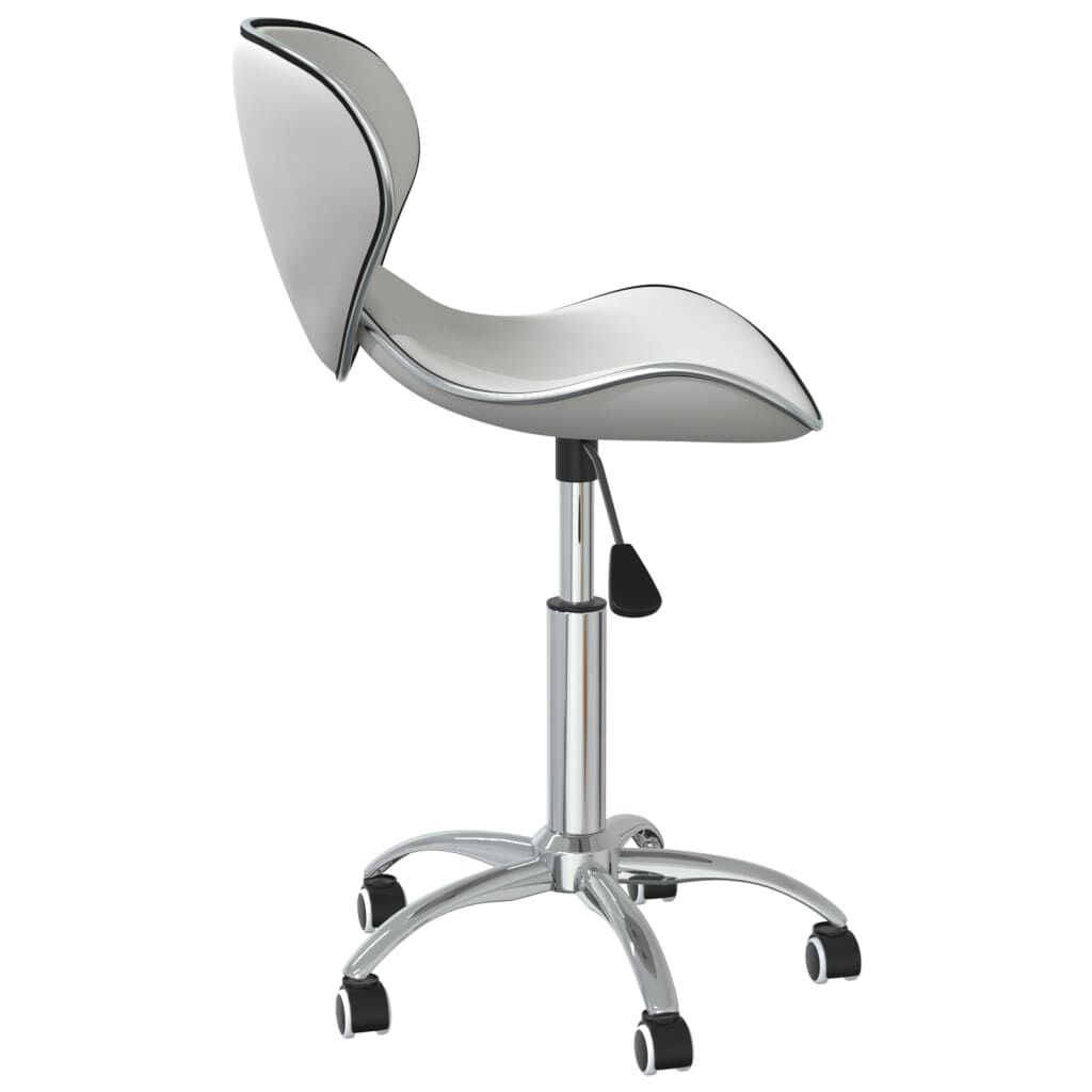vidaXL Swivel Dining Chairs 6 pcs White Faux Leather