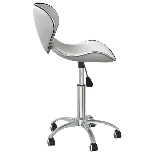 vidaXL Swivel Dining Chairs 6 pcs White Faux Leather