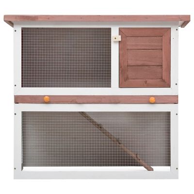 vidaXL Outdoor Rabbit Hutch 1 Door Brown Wood, brown vidaXL Outdoor Rabbit Hutch 1 Door Brown Wood
