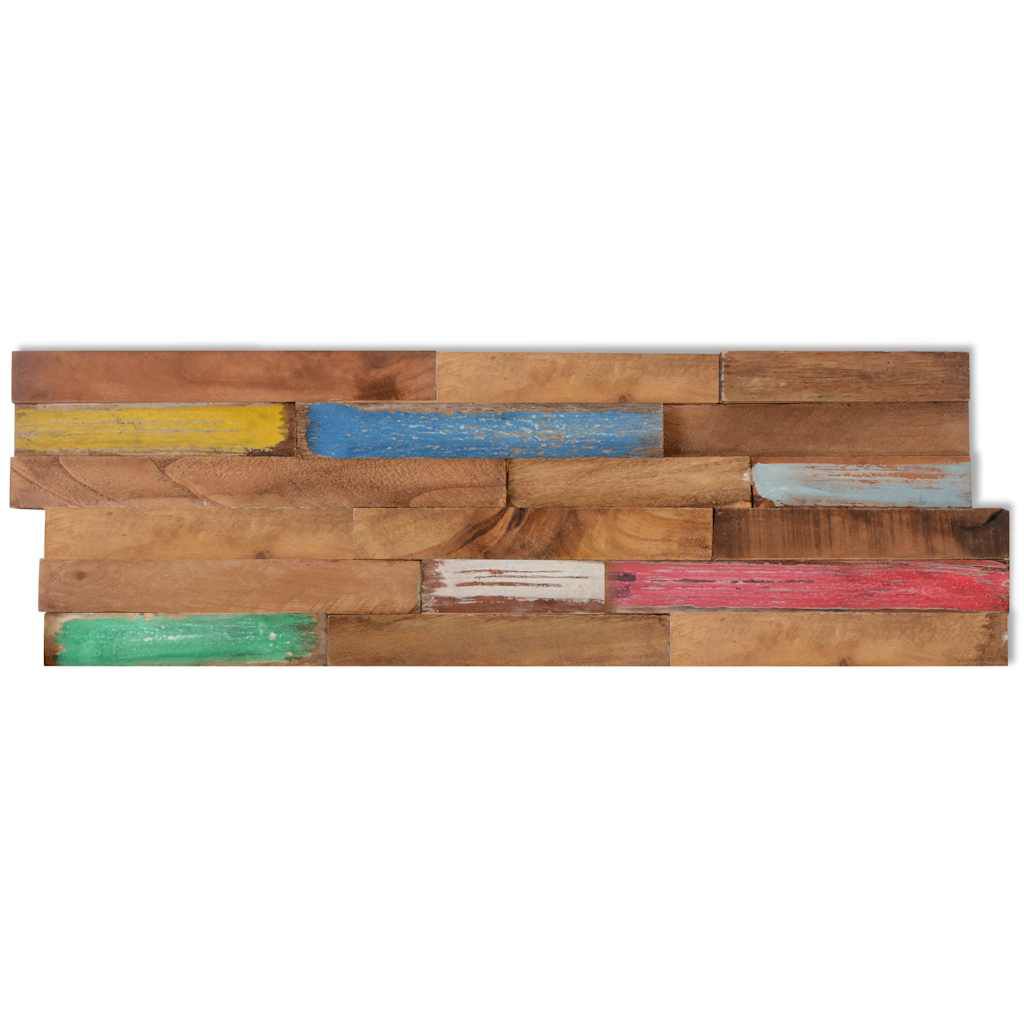 vidaXL Wall Cladding Panels 10 pcs 1.03 m² Solid Teak Wood