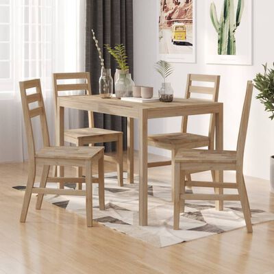 vidaXL 5 Piece Dining Set Solid Wood Acacia,  vidaXL 5 Piece Dining Set Solid Wood Acacia