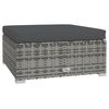 vidaXL 8 Piece Garden Lounge Set with Cushions Poly Rattan Grey