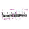 vidaXL 8 Piece Garden Lounge Set with Cushions White Steel
