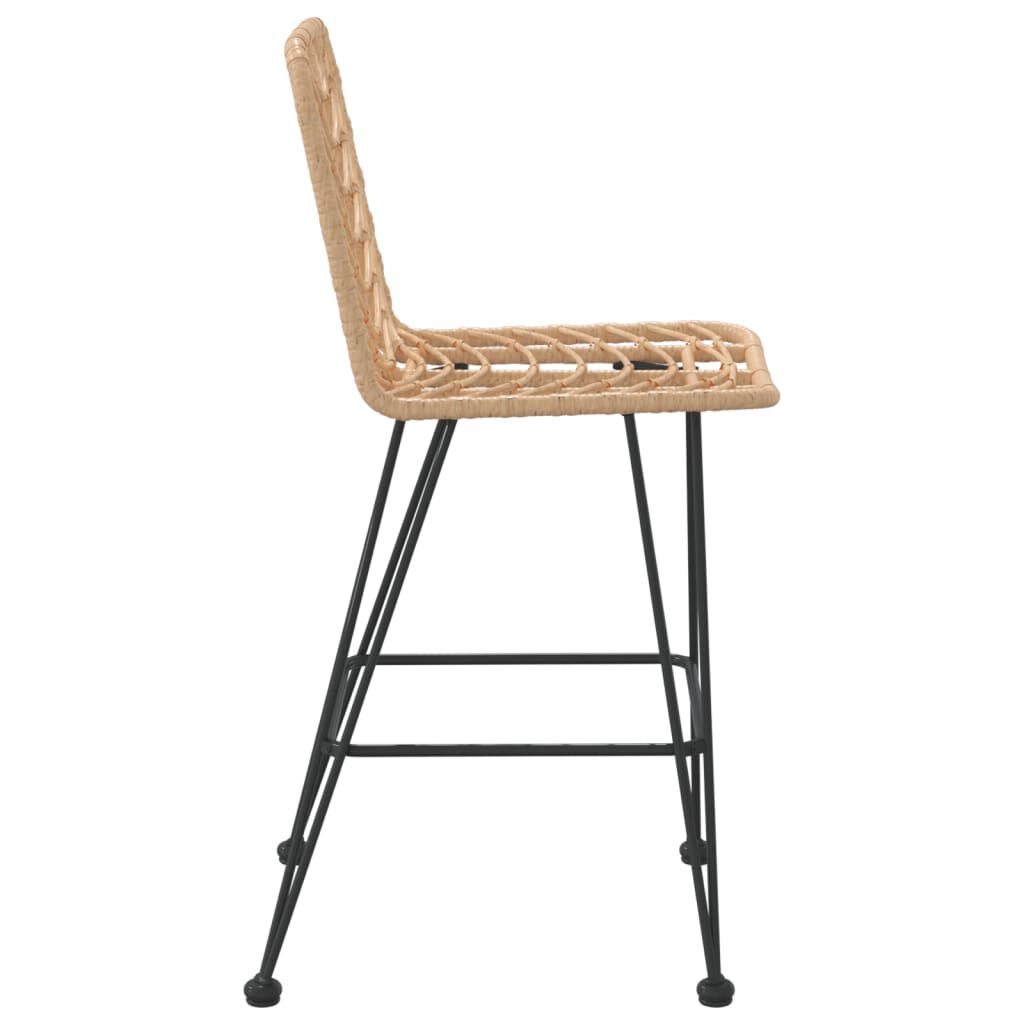 vidaXL Bar Stools 2 pcs 45x56x103.5 cm PE Rattan and Steel