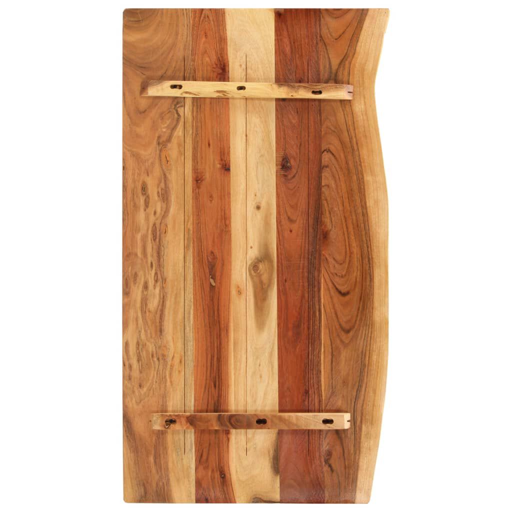 vidaXL Bathroom Vanity Top Solid Acacia Wood 100x52x3.8 cm
