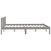vidaXL Bed Frame without Mattress Grey Solid Wood 120x200 cm