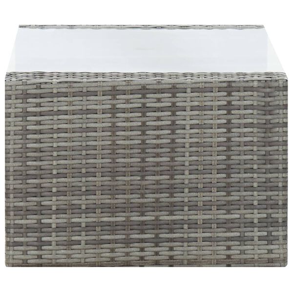 vidaXL 4 Piece Garden Lounge Set with Cushions Poly Rattan Grey