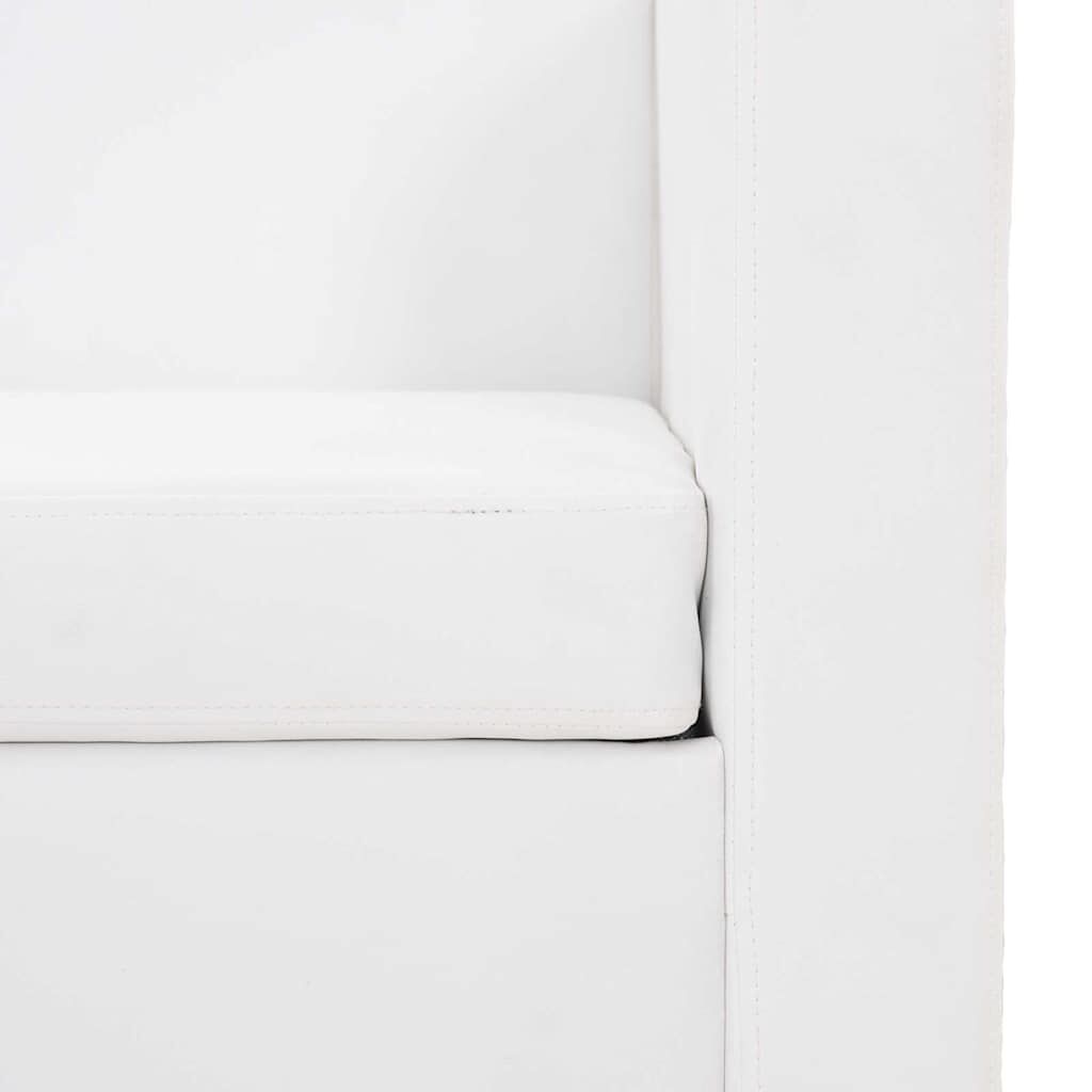 vidaXL Sofa 2-Seater Artificial Leather White