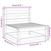 vidaXL Garden Middle Sofas 3 pcs White Solid Wood Pine