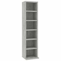 vidaXL CD Cabinet Concrete Grey 21x20x88 cm Engineered Wood, concrete grey vidaXL CD Cabinet Concrete Grey 21x20x88 cm Engineered Wood