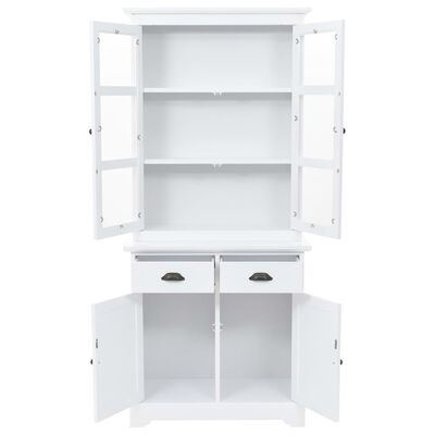 vidaXL Welsh Dresser with 4 Doors MDF and Pinewood 80x40x180 cm,  vidaXL Welsh Dresser with 4 Doors MDF and Pinewood 80x40x180 cm