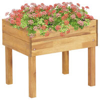 vidaXL Raised Garden Planter 50x40x45 cm Solid Acacia Wood,  vidaXL Raised Garden Planter 50x40x45 cm Solid Acacia Wood