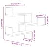 vidaXL Wall Corner Shelf Brown Oak 40x40x50 cm Engineered Wood