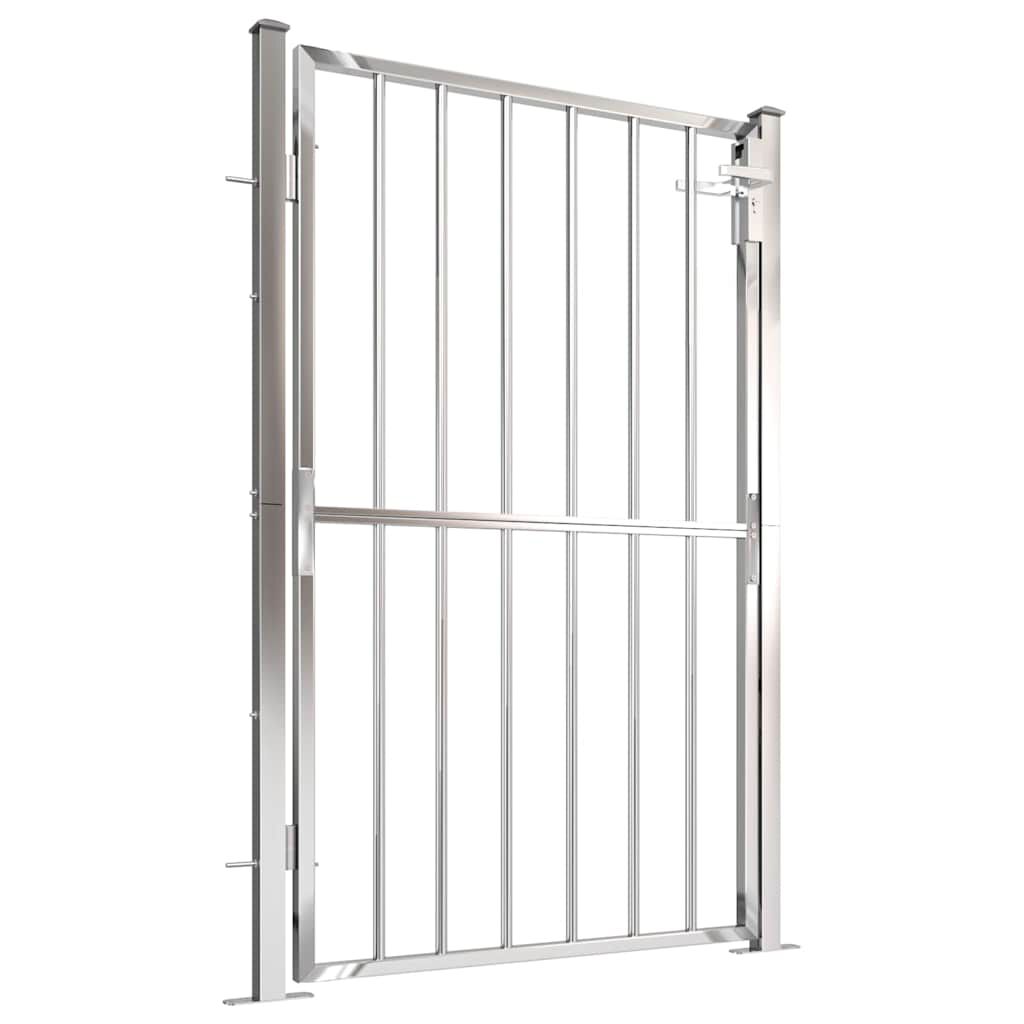 vidaXL Garden Gate 100x150 cm Stainless Steel