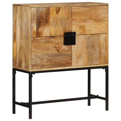 vidaXL Highboard 80x30x95 cm Solid Rough Wood Mango,  vidaXL Highboard 80x30x95 cm Solid Rough Wood Mango