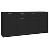 vidaXL Sideboard Black 160x36x75 cm Engineered Wood