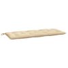 vidaXL Garden Bench Cushions 2 pcs Beige 120x50x7 cm Oxford Fabric