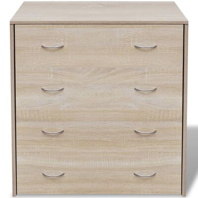 vidaXL Sideboard with 4 Drawers 60x30.5x71 cm Oak Colour, oak vidaXL Sideboard with 4 Drawers 60x30.5x71 cm Oak Colour