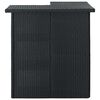 vidaXL Corner Bar Table Black 100x50x105 cm Poly Rattan