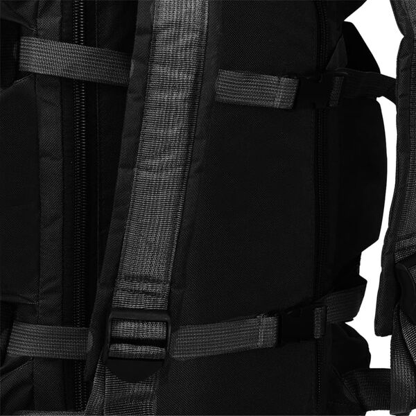 vidaXL 3-in-1 Army-Style Duffel Bag 45 L Black