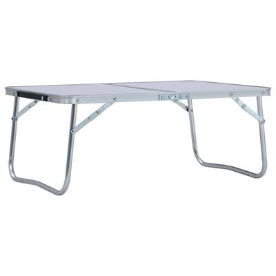 vidaXL Folding Camping Table White Aluminium 60x40 cm, white vidaXL Folding Camping Table White Aluminium 60x40 cm