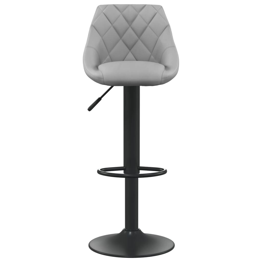 vidaXL Bar Stools 2 pcs Light Grey Velvet