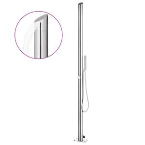 vidaXL Garden Shower 220 cm Stainless Steel