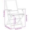 vidaXL Garden Chairs 2 pcs Cream White Solid Wood Acacia and Fabric