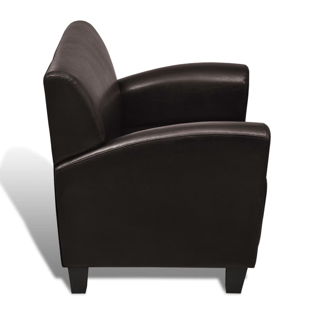 vidaXL Sofa Chair Dark Brown Faux Leather