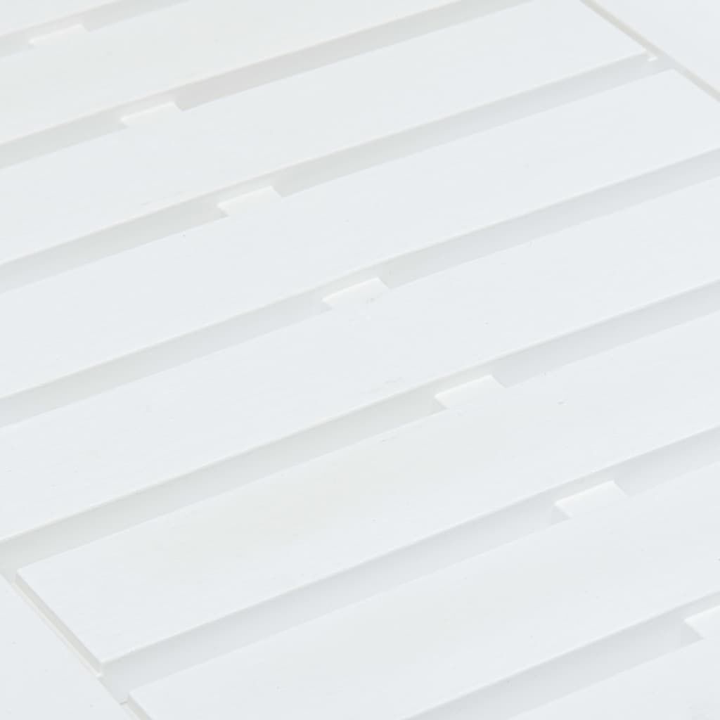 vidaXL Garden Table White 78x55x38 cm Plastic