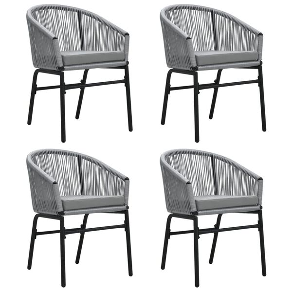 vidaXL 5 Piece Garden Dining Set Grey