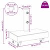vidaXL Umbrella Base Light Grey 45x25x8.3 cm Granite