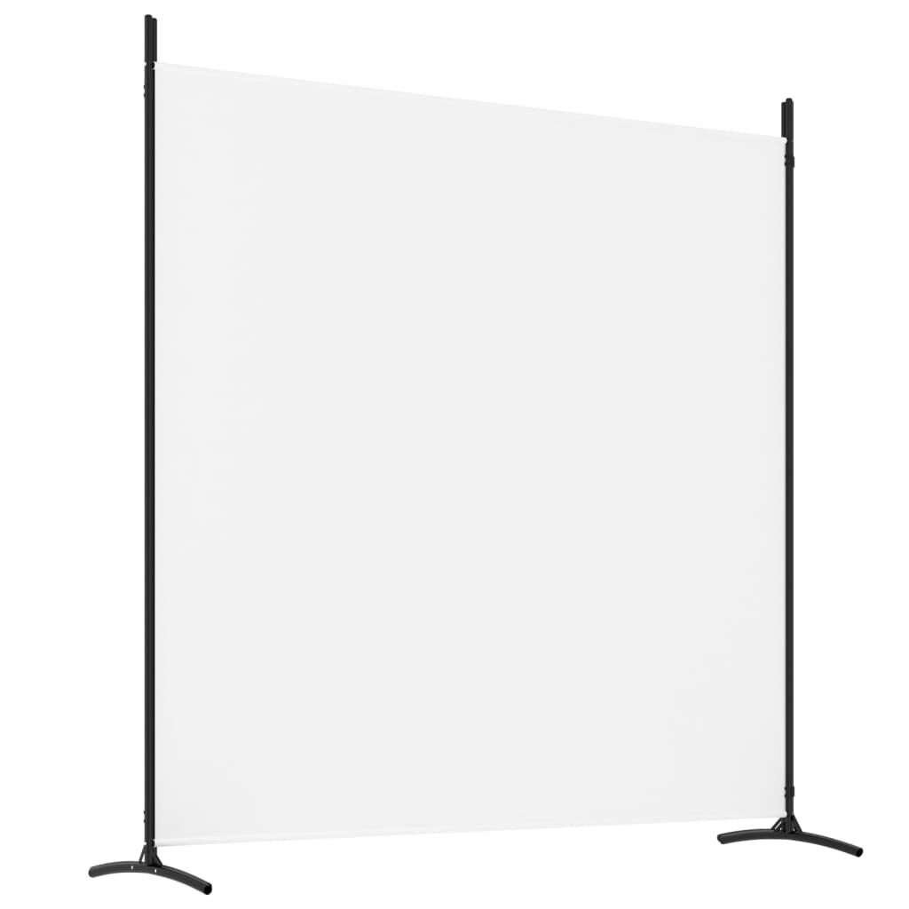 vidaXL 4-Panel Room Divider White 698x180 cm Fabric