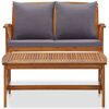 vidaXL 2 Piece Garden Lounge Set with Cushions Solid Acacia Wood
