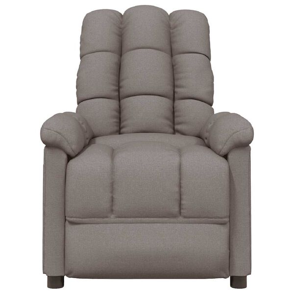 vidaXL Recliner Chair Taupe Fabric