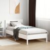vidaXL Bed Frame without Mattress White 90x200 cm Solid Wood Pine