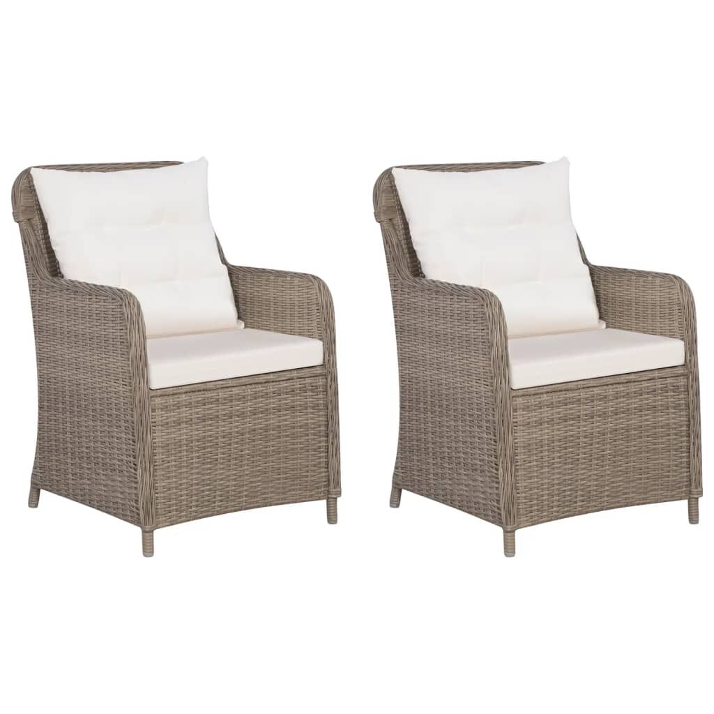 vidaXL 3 Piece Garden Dining Set Brown