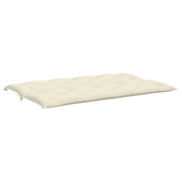 vidaXL Garden Bench Cushion Cream White 150x(50+50)x7cm Oxford Fabric