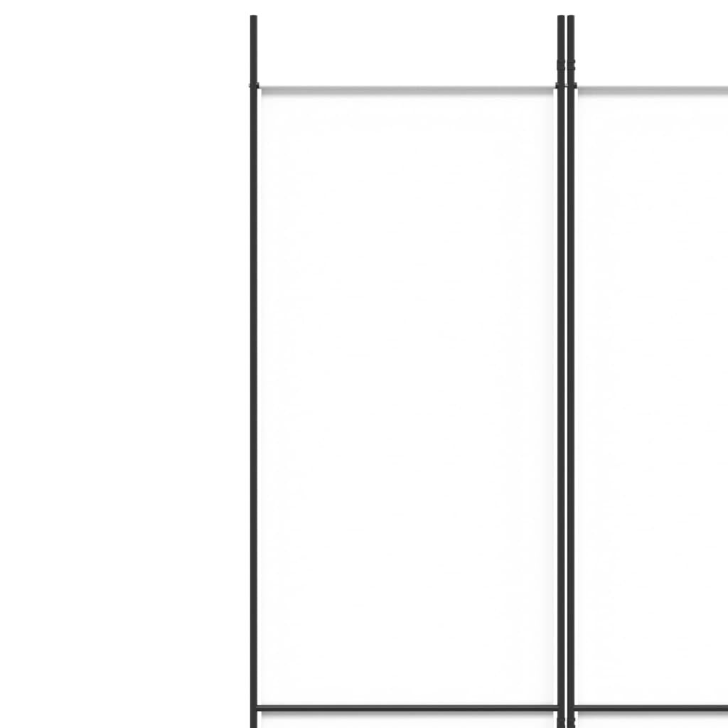 vidaXL 4-Panel Room Divider White 200x220 cm Fabric