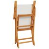 vidaXL Folding Garden Chairs 8 pcs Cream White Fabric and Solid Wood