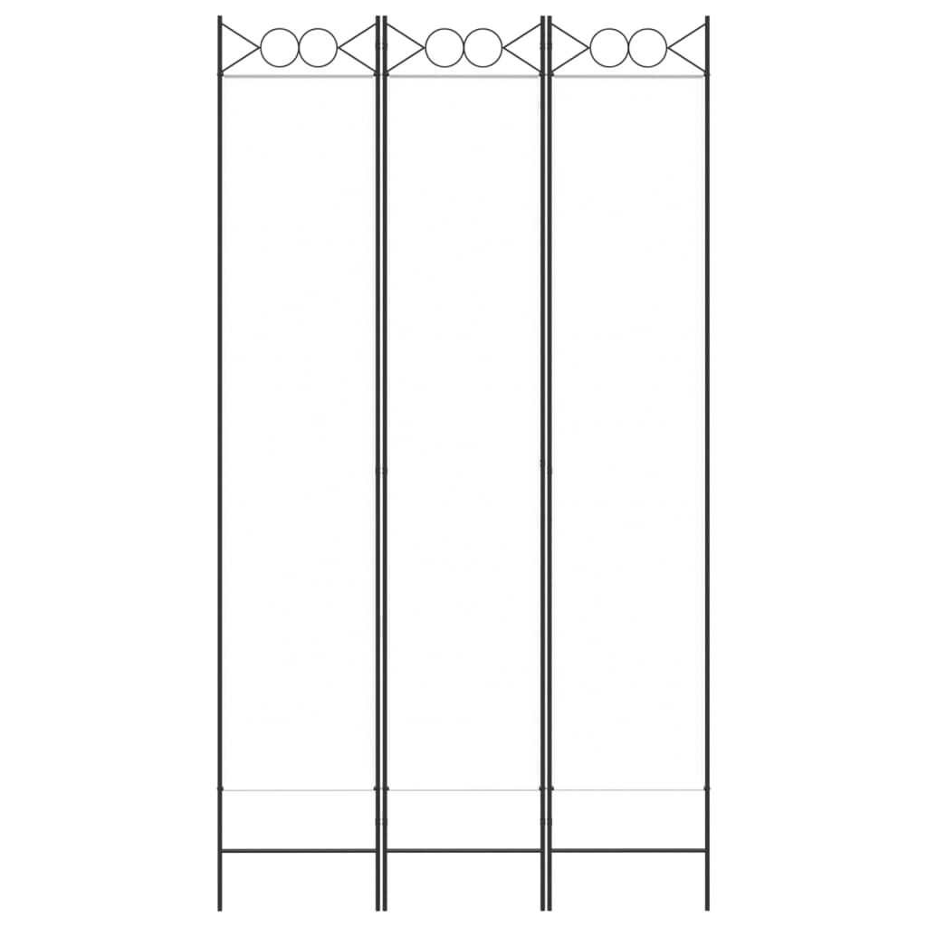 vidaXL 3-Panel Room Divider White 120x220 cm Fabric