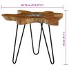 vidaXL Coffee Table 70x45 cm Solid Teak Wood and Polyresin