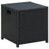 vidaXL 6 Piece Garden Lounge Set with Cushions Poly Rattan Black
