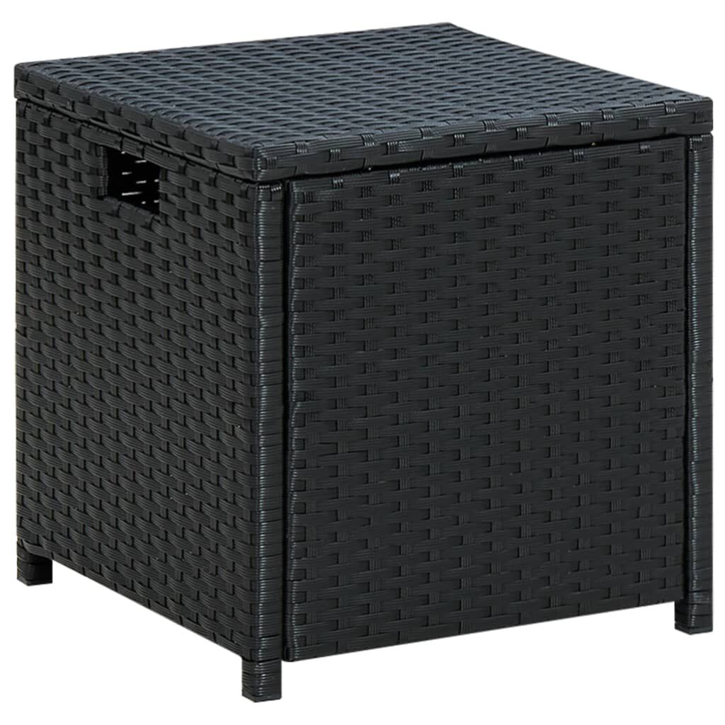 vidaXL 6 Piece Garden Lounge Set with Cushions Poly Rattan Black